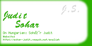 judit sohar business card